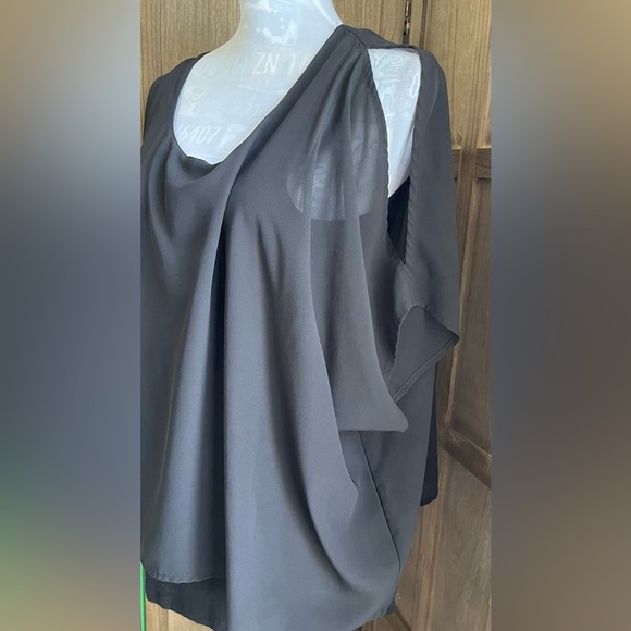 Women’s August Silk Layered Cut-out Sleeve Blouse. - Picture 3 of 5